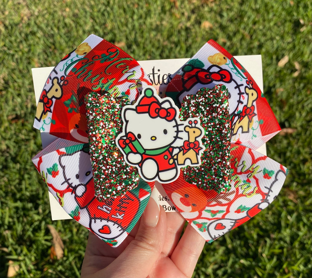 Hello Kitty Christmas 6” Ribbon Bow