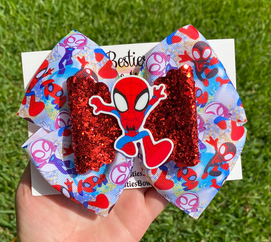 Spiderman 6” Ribbon Bow