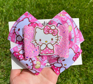 Pink Hello Kitty 6” Ribbon Bow