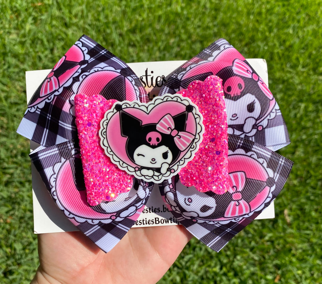 Kuromi 6” Ribbon Bow