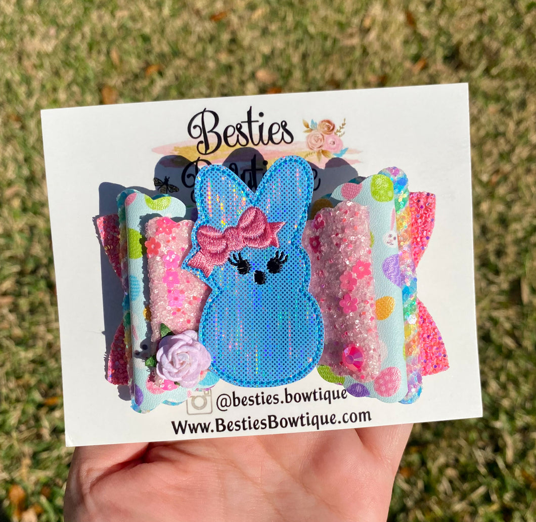 Peeps 4” Glitter Bow