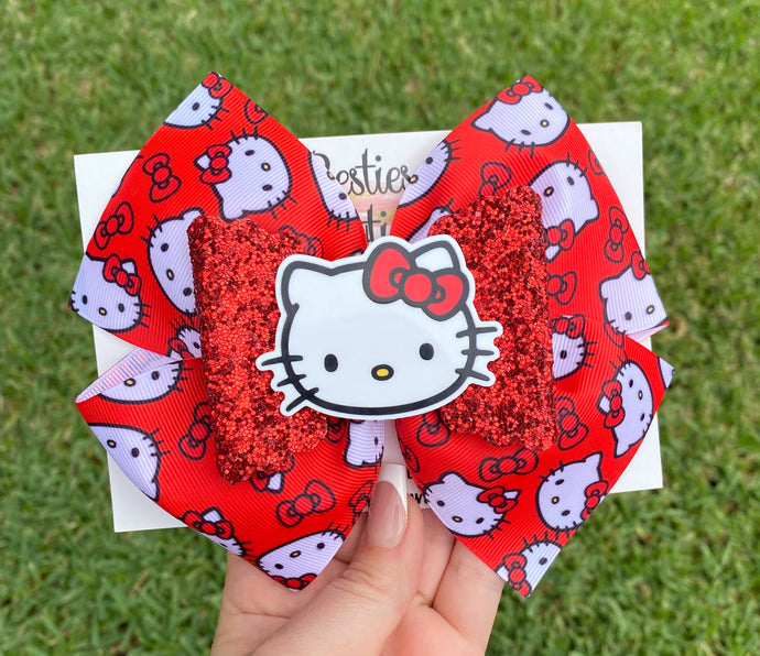 Hello Kitty 6” Ribbon Bow