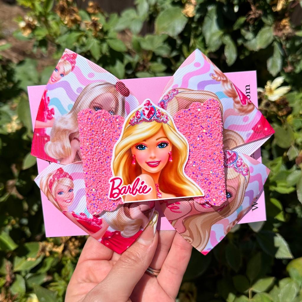Barbie Girl 6” Ribbon Bow