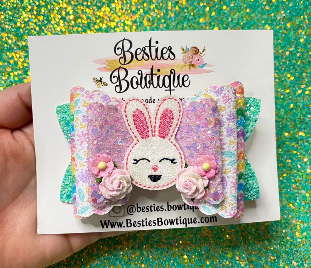 Sweet Bunny 4” Glitter Bow