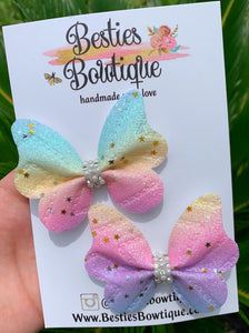 Pastel Rainbow Butterfly Piggy Set