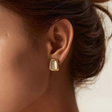 Load image into Gallery viewer, Gold Plated Natural Stone Stud Earrings