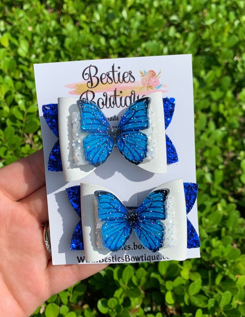 Blue Butterfly Itty Bitty 2.5” Piggy Set