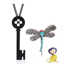 Load image into Gallery viewer, Coraline Hair Clip &amp; Necklace Set