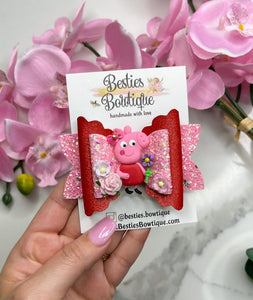 Peppa Pig 3.5” Bow with Clay Center