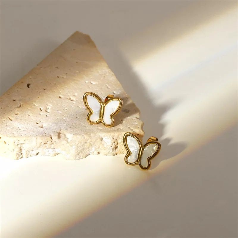 18k Gold Plated Butterfly Earrings